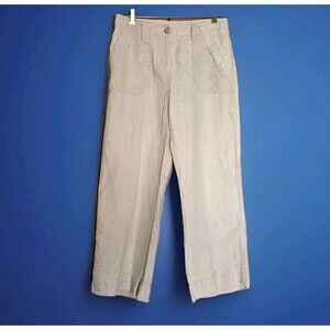 Charter Club Linen Cropped Pants Beige Women's Size 4